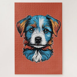 Motiv: Kleiner blauer Hund Puzzle