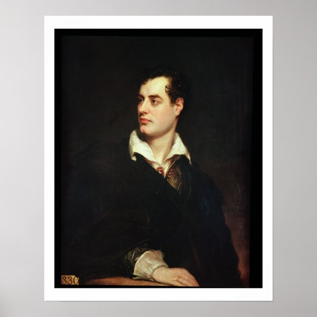 Motiv: Lord Byron (1788-1824) (Oil on Canvas) Poster (Vorne)