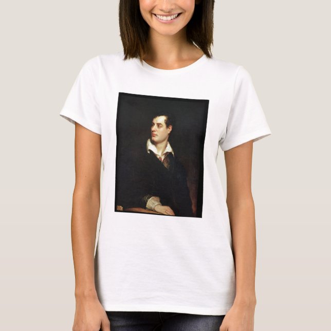Motiv: Lord Byron (1788-1824) (Oil on Canvas) T-Shirt (Vorderseite)