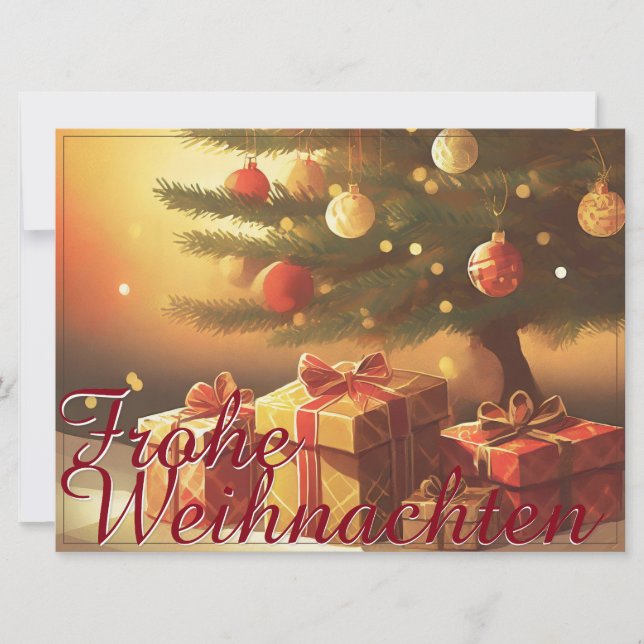 Motiv, mit Geschenken unterm Weihnachtsbaum 37016 (Vorderseite)