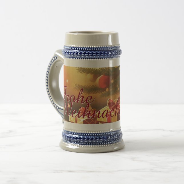 Motiv, mit Geschenken unterm Weihnachtsbaum 37016 Bierglas (Vorderseite Links)