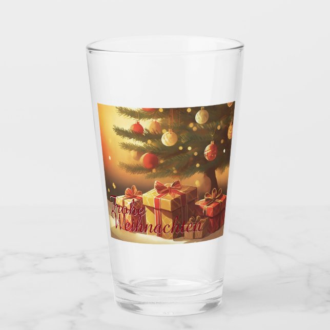 Motiv, mit Geschenken unterm Weihnachtsbaum 37016 Glas (Vorderseite)