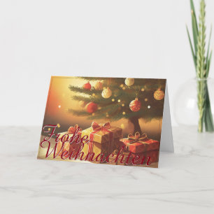 Motiv, mit Geschenken unterm Weihnachtsbaum 37016 Karte