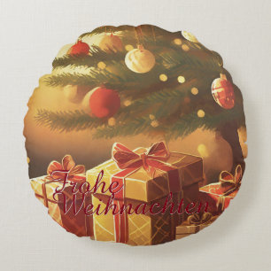 Motiv, mit Geschenken unterm Weihnachtsbaum 37016 Rundes Kissen