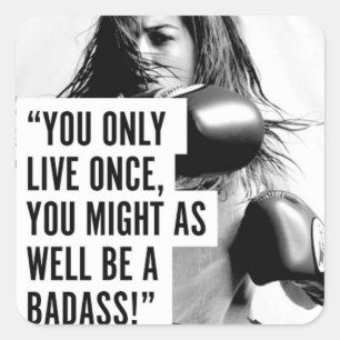 Motivaitonal Fitness-Turnhalle Quadratischer Aufkleber