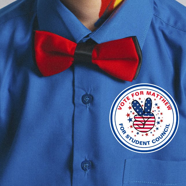 Motivate Vote for Class President Runder Aufkleber (Von Creator hochgeladen)