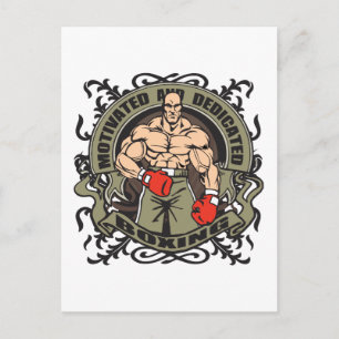 Motivated Boxing Postkarte