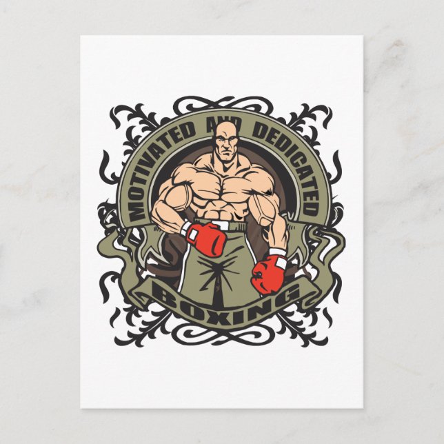 Motivated Boxing Postkarte (Vorderseite)