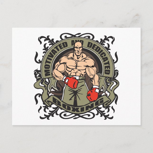 Motivated Boxing Postkarte (Vorderseite)