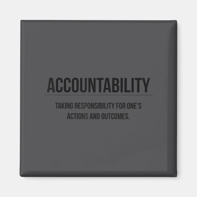 Motivation Accountability Entrepreneur Slogan Quot Magnet (Vorne)