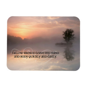 Motivation Affirmation: "Stress verlassen lassen" Magnet