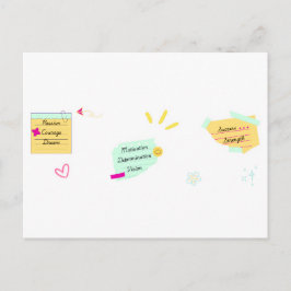 Motivation and positive vibes postkarte
