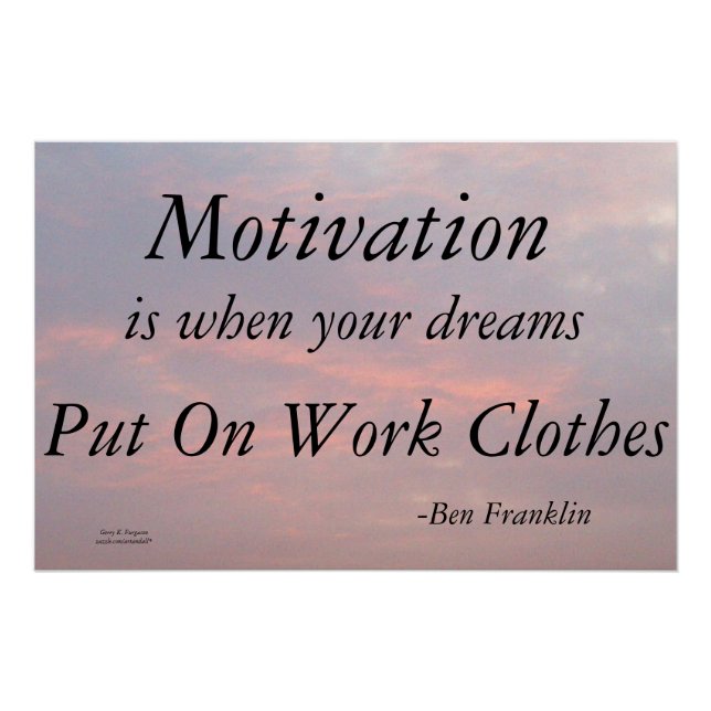 MOTIVATION-BEN FRANKLIN POSTER (Vorderseite)