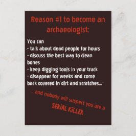 Motivation des Bösen Archäologen Postkarte