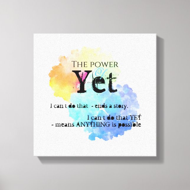 Motivation des Regenbogenwolken-Powers von Doch Leinwanddruck (Vorderseite)