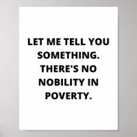 Motivation, es gibt keinen Adel in Armut