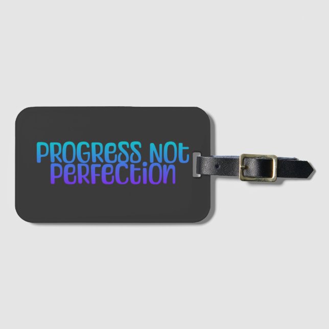 Motivation farbiger Fortschritt nicht perfekt Gepäckanhänger (Vorderseite (Horizontal))