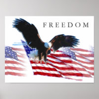 Motivation Freedom Eagle Landung US Flag Patriotic