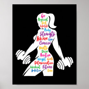 Motivation für das Frauenspiel Workout Motivierend Poster
