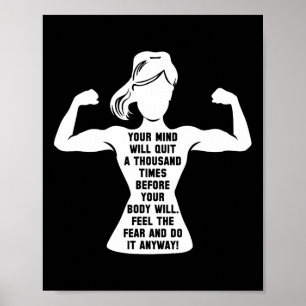 Motivation für das Frauenspiel Workout Motivierend Poster
