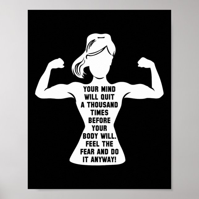 Motivation für das Frauenspiel Workout Motivierend Poster (Vorne)