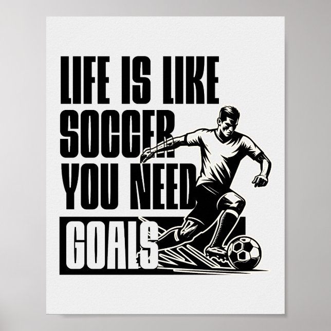 Motivation für Fußball-Ziele Poster (Vorne)