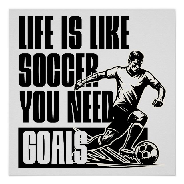 Motivation für Fußball-Ziele Poster (Vorderseite)