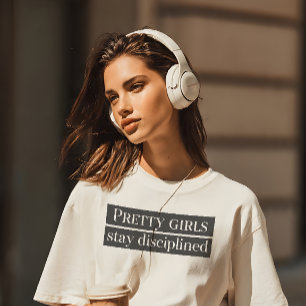 Motivation für hübsche Mädchen: Disziplin Tri-Blend Shirt
