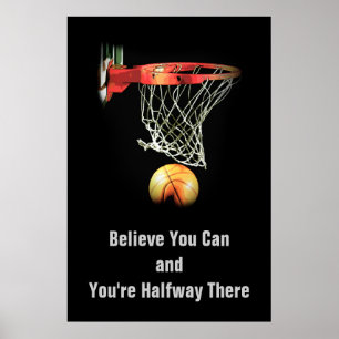 Motivation glauben Sie können Basketball Poster zi
