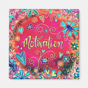 Motivation Hübsch Pink Floral Moderne Inspiritivit Magnet