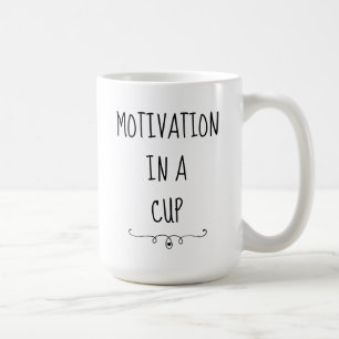 Motivation in einem Cup mit Herz-Kaffee-Tasse Kaffeetasse