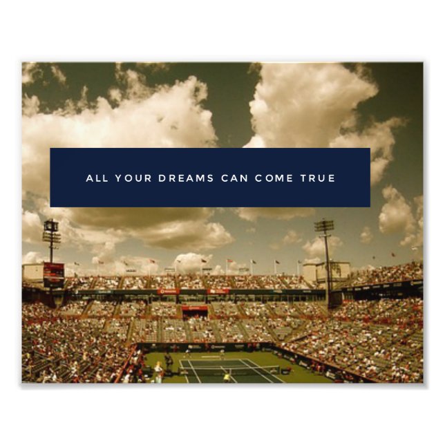 Motivation Inspiration Erfolg Tennis Poster (Vorne)