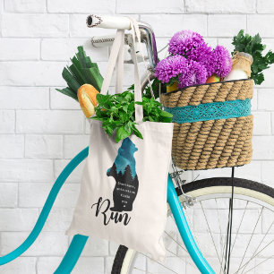 Motivation laufen Findest Sie Funny Bear Graphic Tragetasche