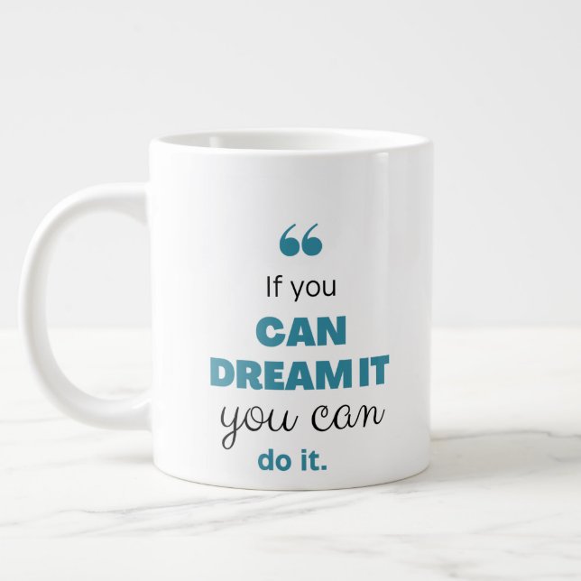 Motivation mit Liebe Jumbo-Tasse (Links)