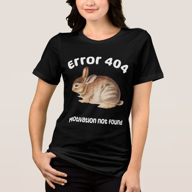 Motivation nicht gefunden Rabbit - lustige Grafik Tri-Blend Shirt (Vorderseite)