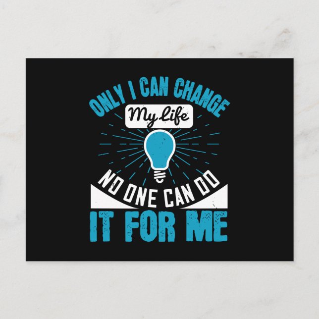 Motivation - nur ich kann mein Leben verändern Postkarte (Vorderseite)