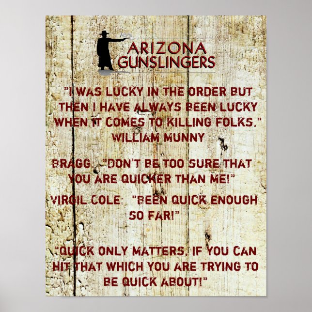 Motivation Poster für Cowboy Fast Gezeichnet (Vorne)