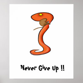 Motivation Poster: Gib niemals auf!! Poster
