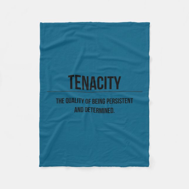 Motivation Tenacity Entrepreneur Slogan Quote  Fleecedecke (Vorderseite)
