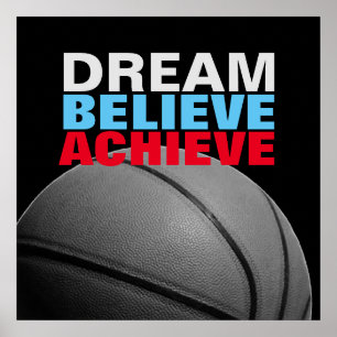 Motivation Traum glauben Basketball Poster erreich