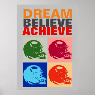 Motivation Traum glauben, Fußball erreichen Poster