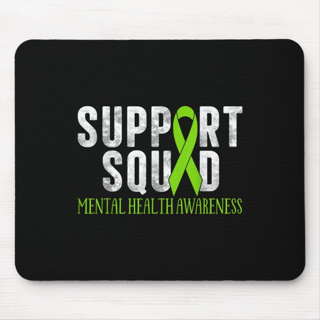 Motivation Unterstützung Squad Mental Health Aware Mousepad (Vorne)