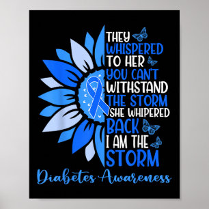 Motivation Unterstützung Squad Sunflower Diabetes Poster