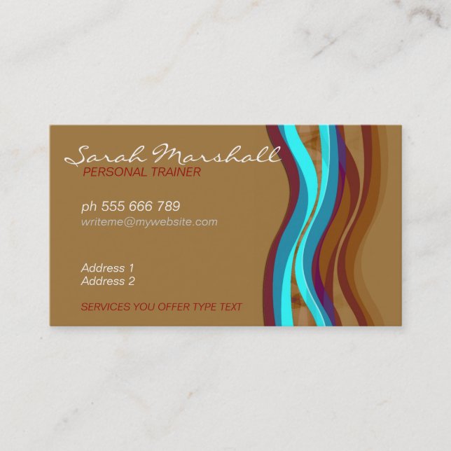 Motivation Waves Business Card Visitenkarte (Vorderseite)