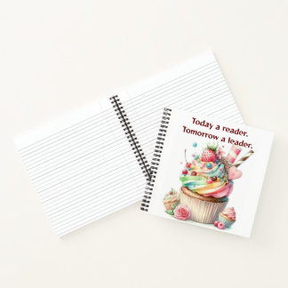 Motivation Zitat Eiscreme Spiral Notebook Notizbuch
