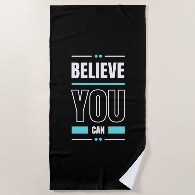 Motivation Zitat Trendy und positiver Text Strandtuch (Vorderseite)