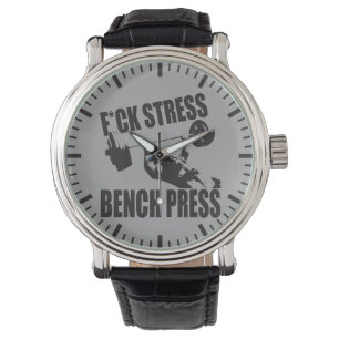 Motivation zum Anheben - F*CK-Stress, Drucktaste Armbanduhr
