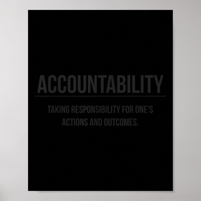 Motivational Accountability Entrepreneur Slogan Qu Poster (Vorne)