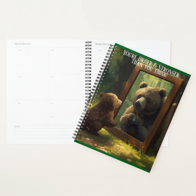 motivational bear cub calendar planner notebook  planer (Anzeige)