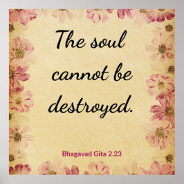 Motivational Beige Gita Desire Dissatisfaction Poster